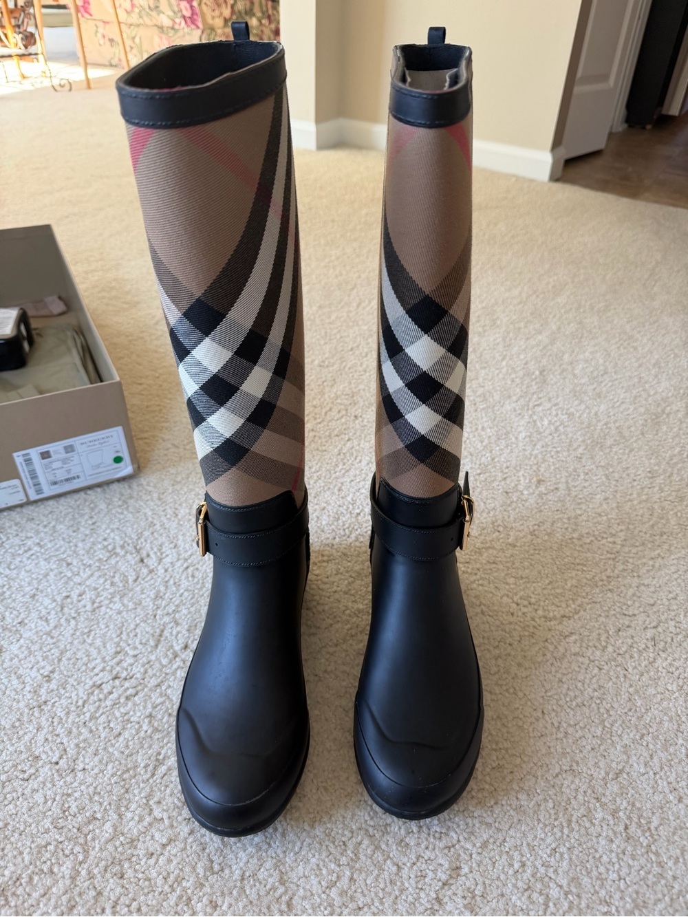 Burberry Simeon Vintage Check Rain Boots